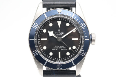 Tudor 帝舵 BLACK BAY 79230B 200米潛水錶藍色旋轉外圈 藍色皮帶摺疊扣 2023未使用品 41mm