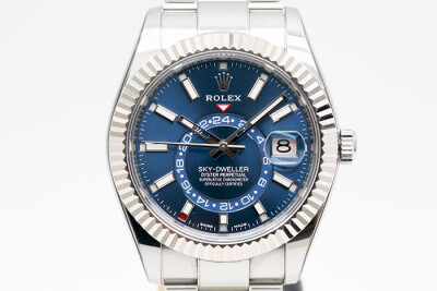 Rolex 勞力士 Sky-Dweller 326934 藍面款天行者年曆及第二地時區顯示 2019盒單齊全已保養 42mm