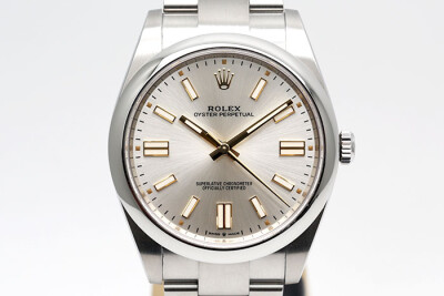 Rolex 勞力士 OysterPerpetual 124300 蠔式恆動 銀色面盤金色指針 3230自動上鍊 2021.04保單 41mm