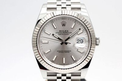 Rolex 勞力士 Datejust 126334 日誌型18K白金外圈 銀色面盤夜光時標 經典五珠鍊帶 2323.12台灣保單 41mm