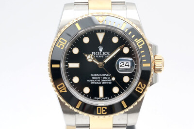 Rolex 勞力士 Submariner 116613LN 18K金半金黑水鬼黑色陶瓷外圈 3135自動上鍊 2014盒單齊全 40mm