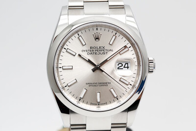 Rolex 勞力士 Datejust 126200 日誌型平圈大版帶 銀色面盤夜光時標 3235機芯 2024.05未使用品 36mm