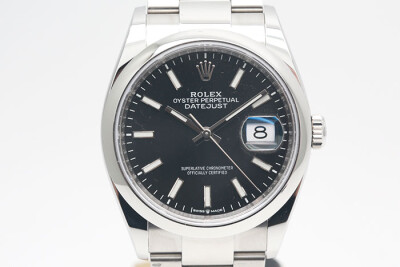 Rolex 勞力士 Datejust 126200 日誌型平圈大版帶 黑色面盤夜光時標 3235機芯 2020.03盒單齊全 36mm