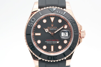 Rolex 勞力士 Yacht-Master 116655 18K玫瑰金遊艇名仕 黑色陶瓷外圈 自動上鍊 2018.06盒單齊全 40mm