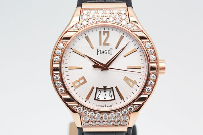 Piaget 伯爵 Polo系列 G0A38149 18K玫瑰金精鑲鑽石 800P自動上鍊機芯 盒單齊全 43mm