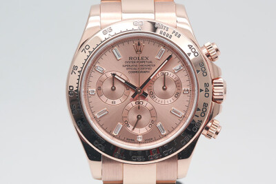 Rolex 勞力士 Daytona 116505 18k玫瑰金 玫瑰金色面盤T型鑽石時標 計時累計功能 2024.12原廠保養完成 40mm