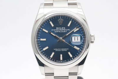 Rolex 勞力士 Datejust 126200 日誌型平圈大版帶 藍色面盤夜光時標 3235機芯 2020.06盒單齊全 36mm