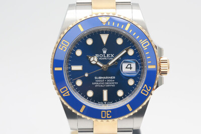 Rolex 勞力士 Submariner 126613LB 18K黃金半金款藍色陶瓷外圈 3235機芯 2022.03盒單齊全 41mm